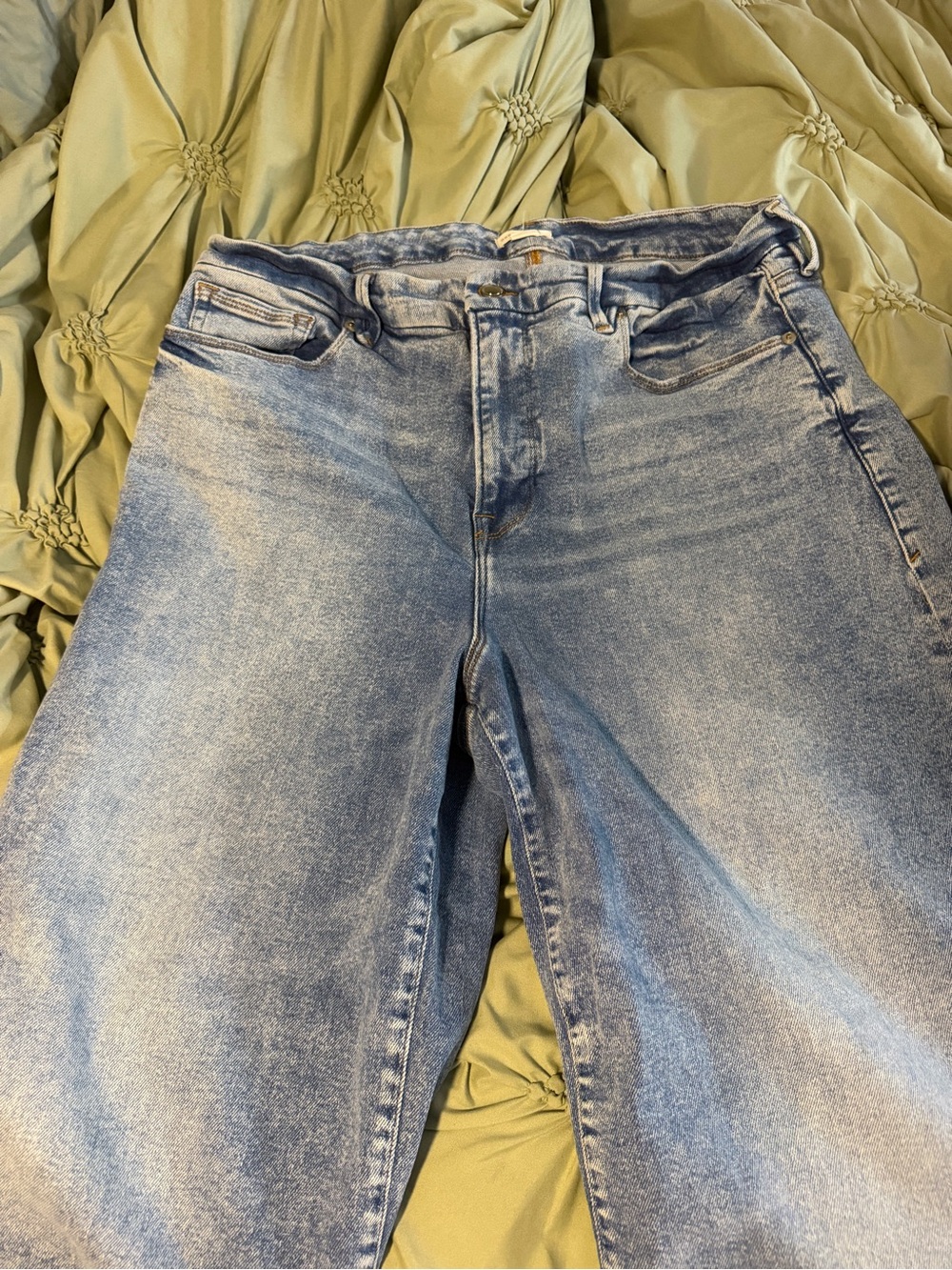 GOOD AMERICAN Good Waist Palazzo Crop Jeans Size 18